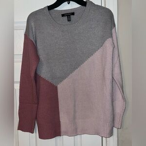 Ellen Tracy Sweater, Gray/Cream/Mauve Rose, Size Med I welcome Offers!
